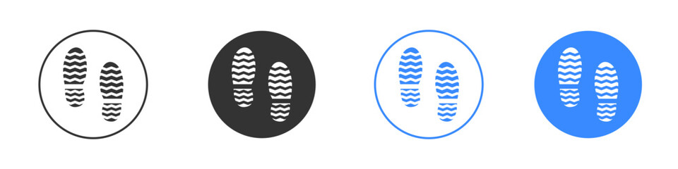 Shoe print icon editable flat vector illustration concept.