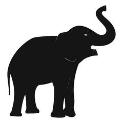 Majestic Elephant Silhouette Wildlife Symbol of Strength and Wisdom