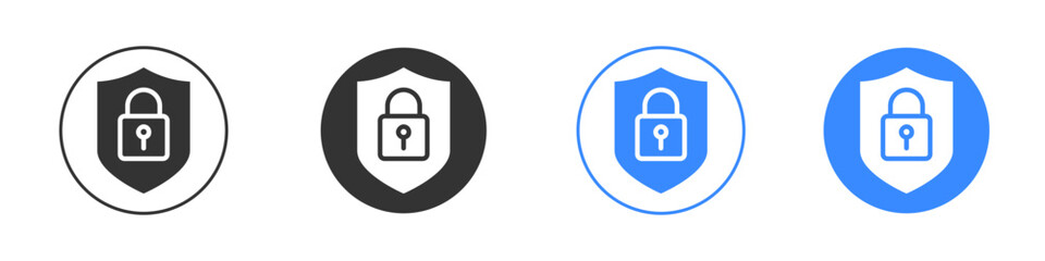Security lock icon editable flat vector illustration concept.