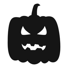 A Silhouette Of Scary Pumpkin For Halloween Celebration Time