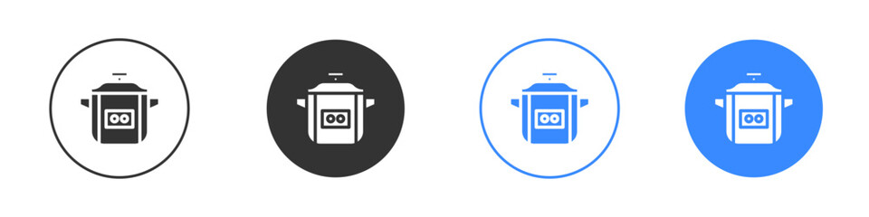 pressure cooker icon editable flat vector illustration concept.