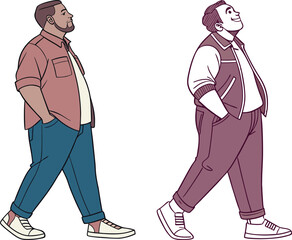 One Plus Size Black Man
