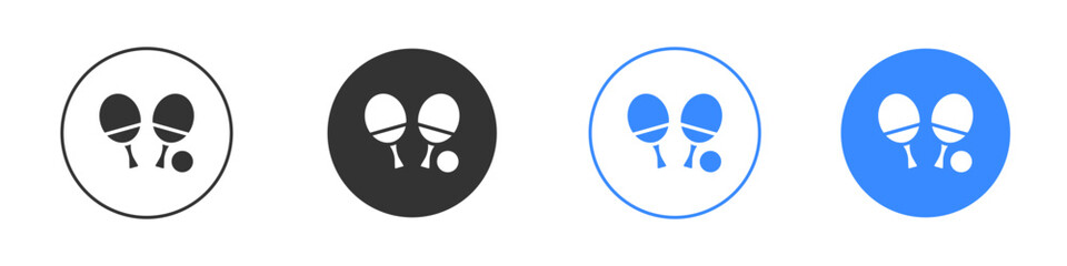 Obraz premium Ping pong icon editable flat vector illustration concept.