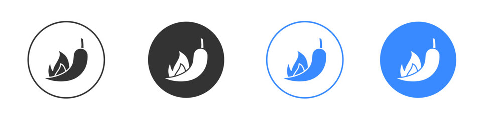 Pepper hot icon editable flat vector illustration concept.