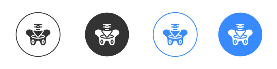 Pelvic area icon editable flat vector illustration concept.