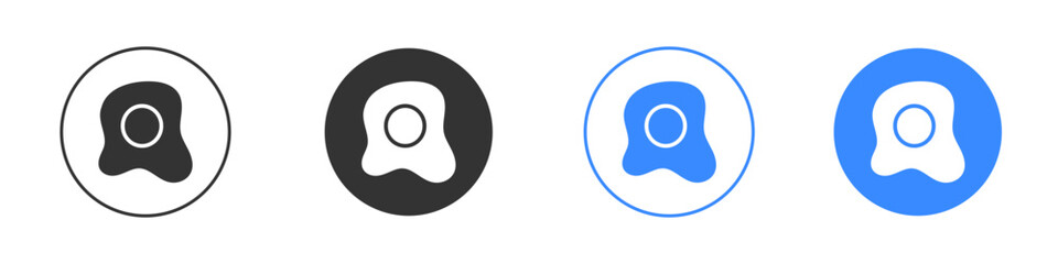 Omelet icon editable flat vector illustration concept.