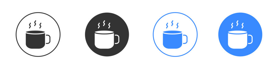 Mug icon editable flat vector illustration concept.