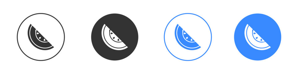 Melon icon editable flat vector illustration concept.