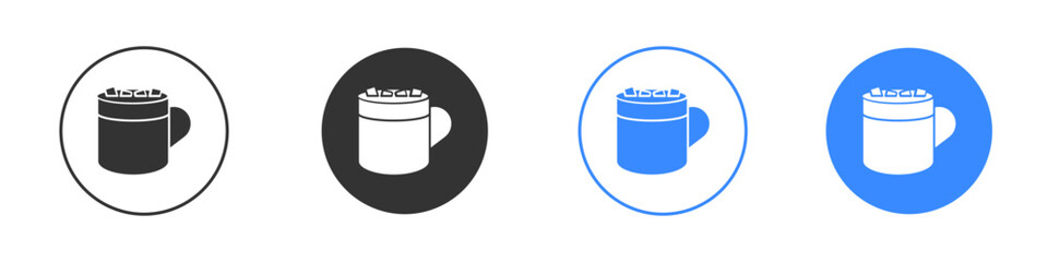 Marshmallows Mug icon editable flat vector illustration concept.