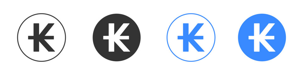 Fototapeta premium Kip icon editable flat vector illustration concept.