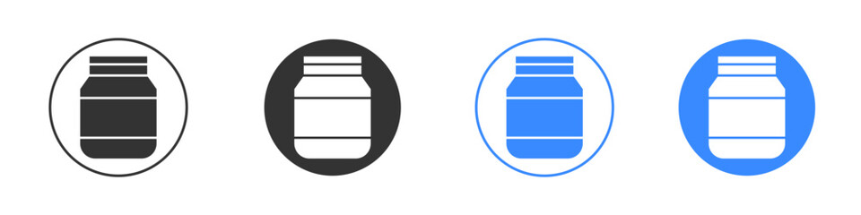 Jar icon editable flat vector illustration concept.