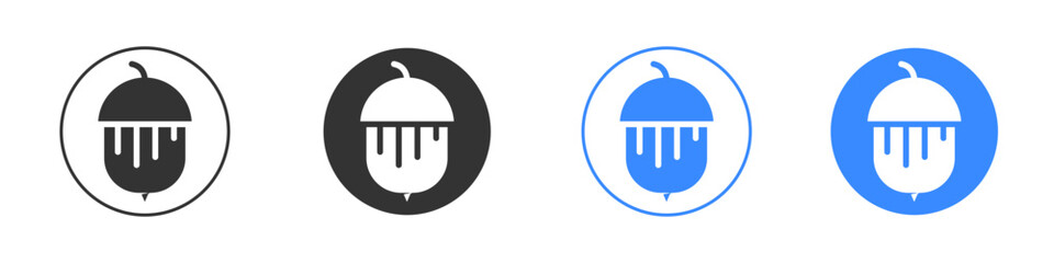 Hazelnut icon editable flat vector illustration concept.