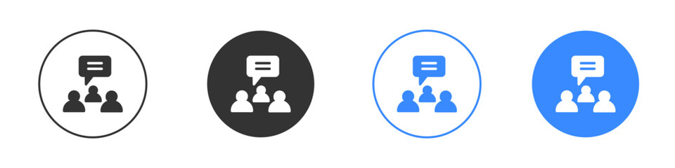 Focus group icon editable flat vector illustration concept.