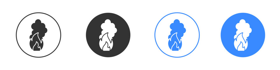Fire smoke icon editable flat vector illustration concept.