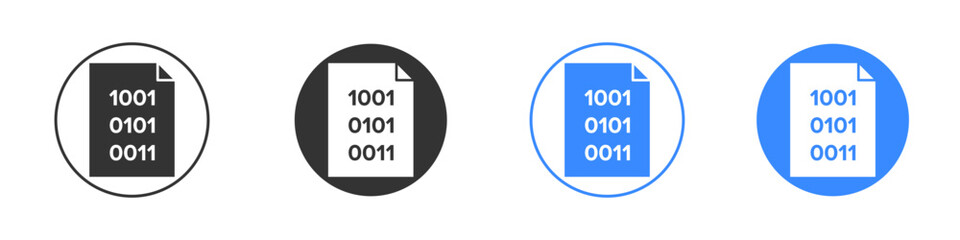 File Binary icon editable flat vector illustration concept.