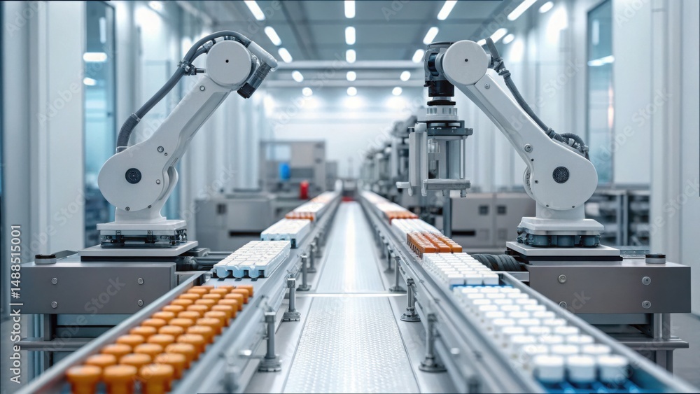 Aufkleber Advanced Robotics in Automated Production Line for Personalization