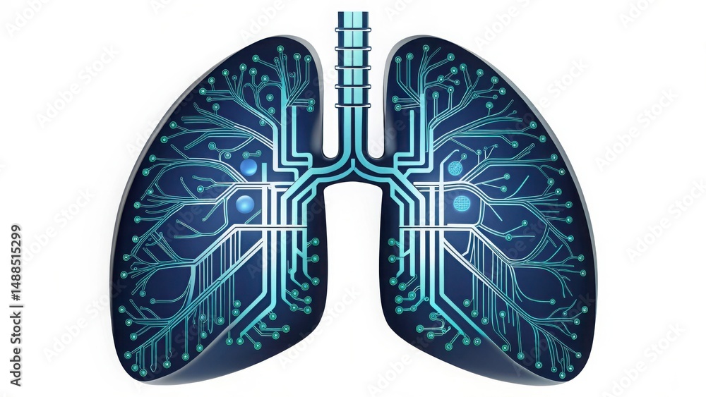 Poster Futuristic Organ Design with Embedded Circuitry and Genome Features