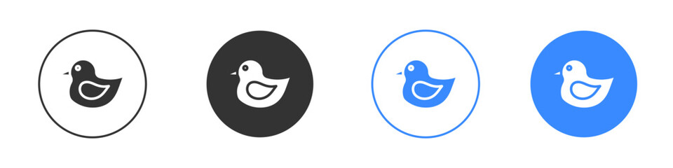 Duck icon editable flat vector illustration concept.