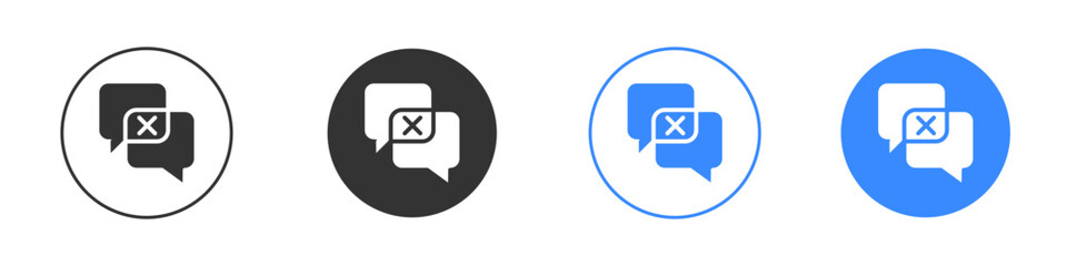 Disagreement icon editable flat vector illustration concept.