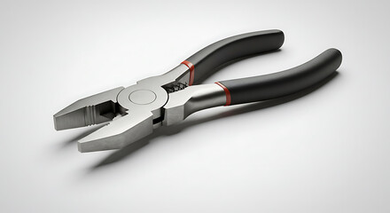 Obraz premium Professional Metal Pliers Studio Shot on White Background - Durable Hand Tool for Work