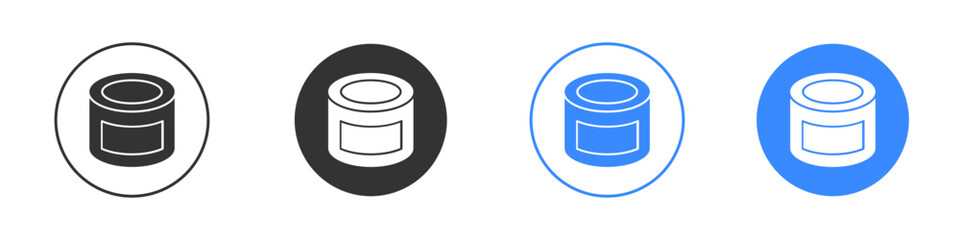 Canned food icon editable flat vector illustration concept.