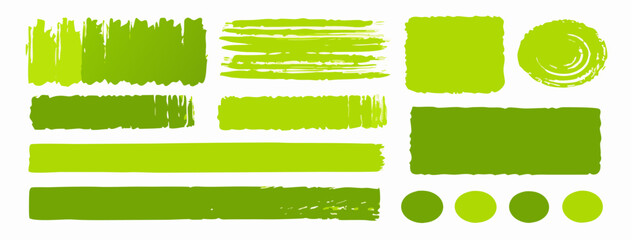 Obraz premium Green Paint Brush Strokes Texture Background