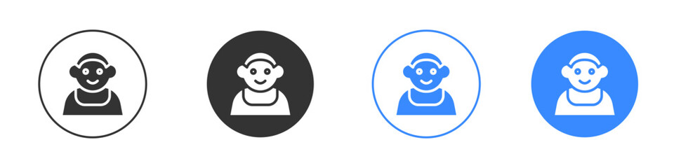 Baby boy icon editable flat vector illustration concept.