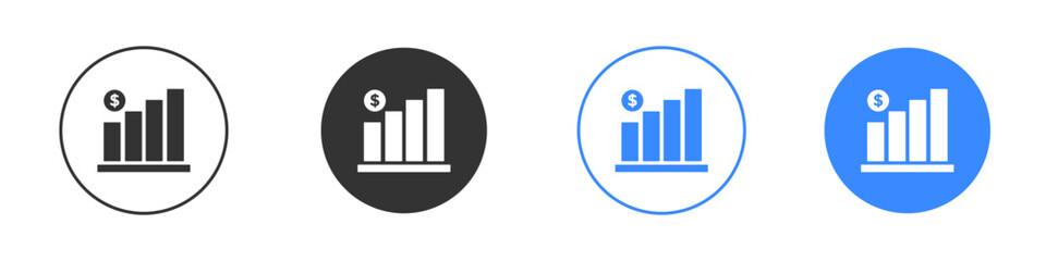 Revenue icon editable flat vector illustration concept.