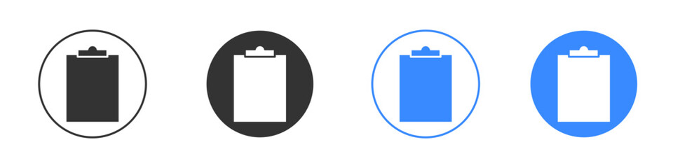 Clipboard icon editable flat vector illustration concept.