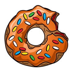 illustration of a candy donut