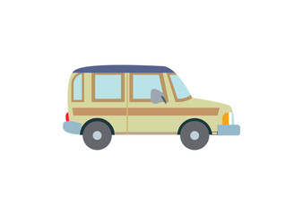 vintage retro family car classic vector symbol sign icon illustration vector