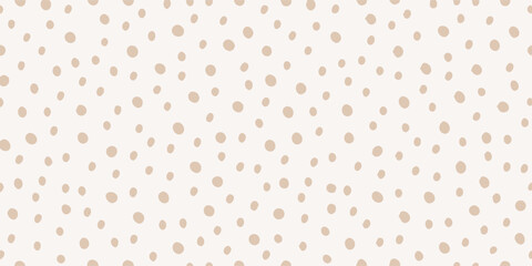 Beige and Grey Polka Dot Seamless Pattern Background © Mohamed