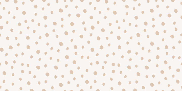 Beige and Grey Polka Dot Seamless Pattern Background
