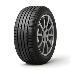 Obraz premium car wheel isolated on white background
