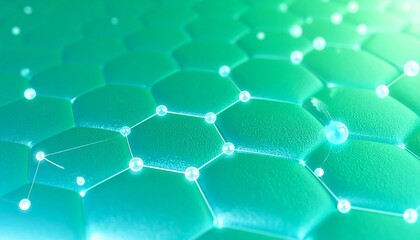 Obraz premium Abstract Green Cellular Network