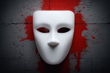 An enigmatic woman clad in black and wearing a white mask is shrouded in secrecy behind a spider web, creating a frightening backdrop for a book cover