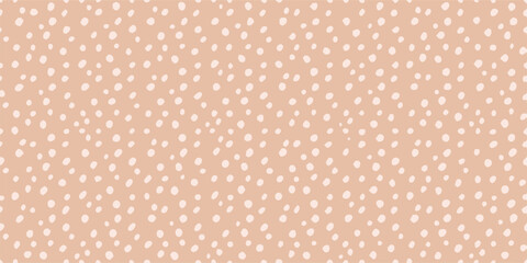 Peach Seamless Pattern: Pastel Pink Dots Background
