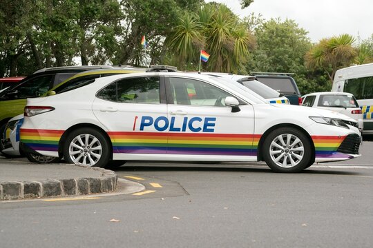 Auckland Police Toyota Camry in Pride Livery Design