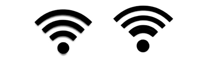 Wifi wireless internet signal flat icon for apps