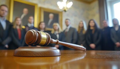 Gavel on table in courtroom setting (1)