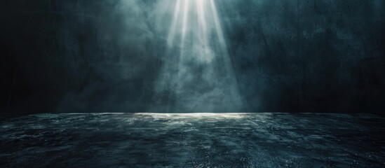 Dark Studio Setting with Light Beam