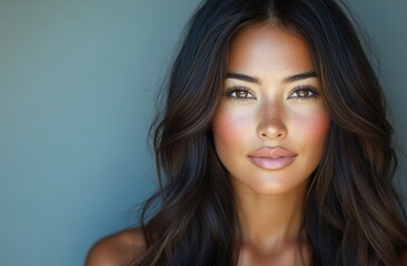 Naklejka premium Beautiful woman with captivating eyes