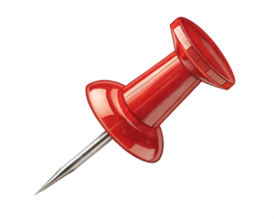 Red pin isolated on transparent background.PNG