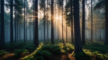 Obraz premium Morning in the forest