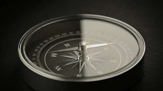 A compass points the way