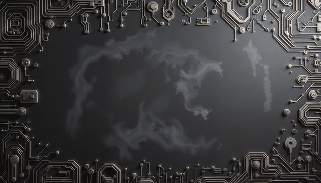 Circuit board background with dark texture for advertising and editorial use  