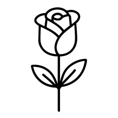 Rose icon on white background vector
Vector icon plants and flowers