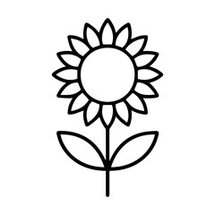 Sunflower icon on white background vector
Vector icon plants and flowers