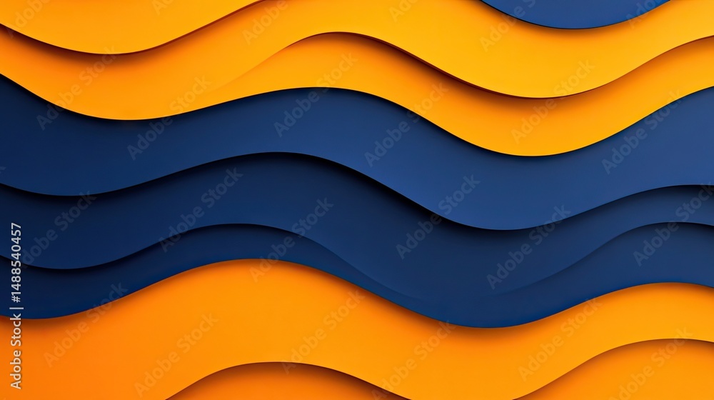 Poster abstract background design with layered wavy patterns.