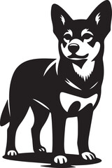 Fototapeta premium Dingo Dog high quality black vector